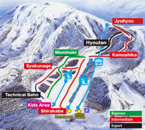 Pilatus Tateshina Snow Resort trail map